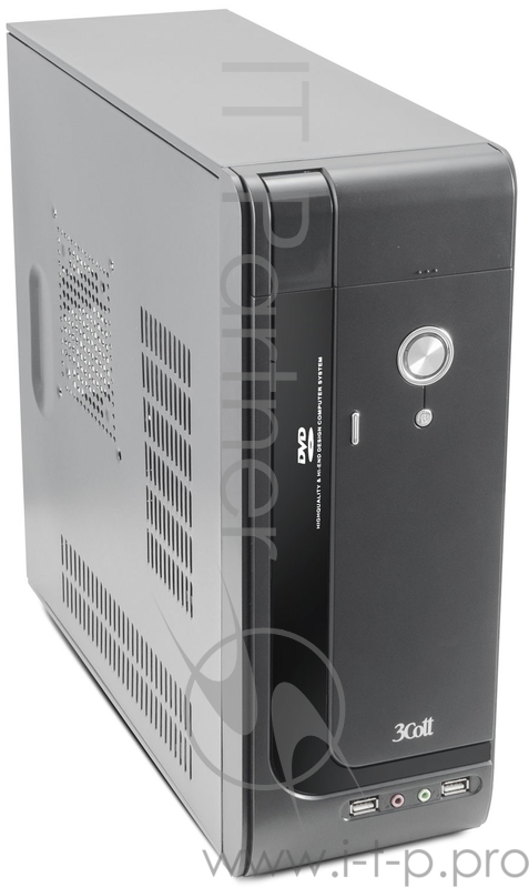 Корпус 3Cott S10 I , mATX desktop 400W (SFX), USB, Audio, черный. , ДхШхВ: 350*135*350мм, БП : 2*SATA, 2*MOLEX(IDE),20+4PIN,P4, 1.2М шнур питания