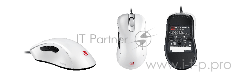 Мышь игровая профессиональная BENQ Zowie, EC2-A White, для правшей, 5 кн., USB кабель 2м, 400/800/1600/3200 dpi., белая.