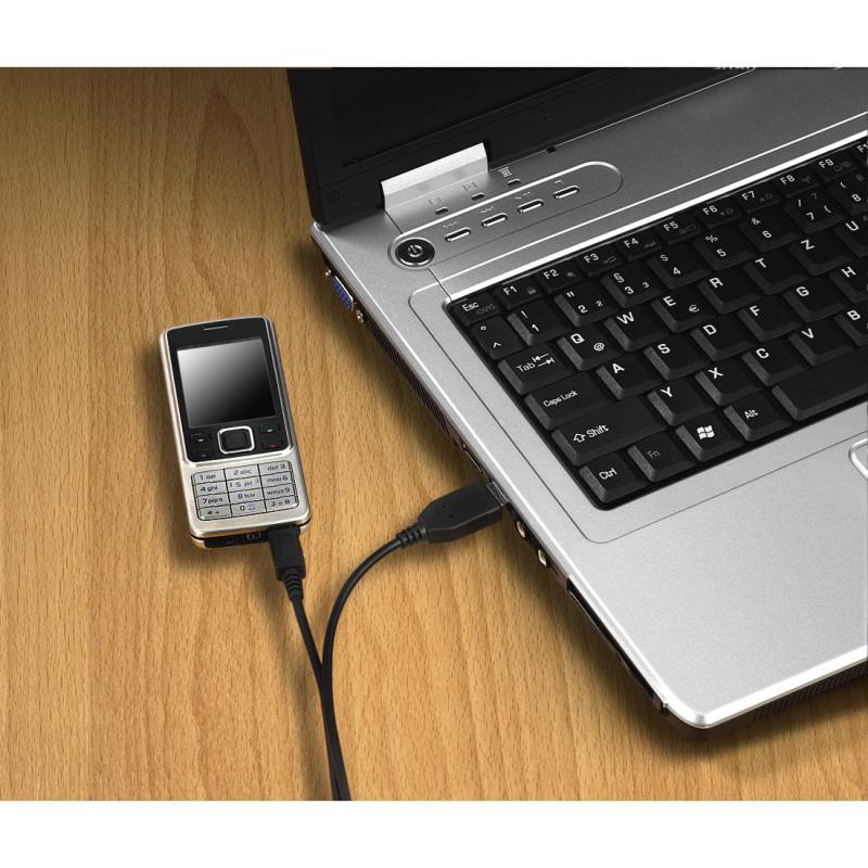Кабель Hama microUSB-USB 2.0 черный 0.6м