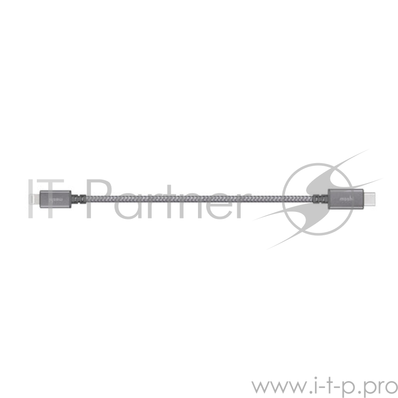 Кабель Moshi Integra USB-C to Lightning. Длина 25 см. Цвет серый.