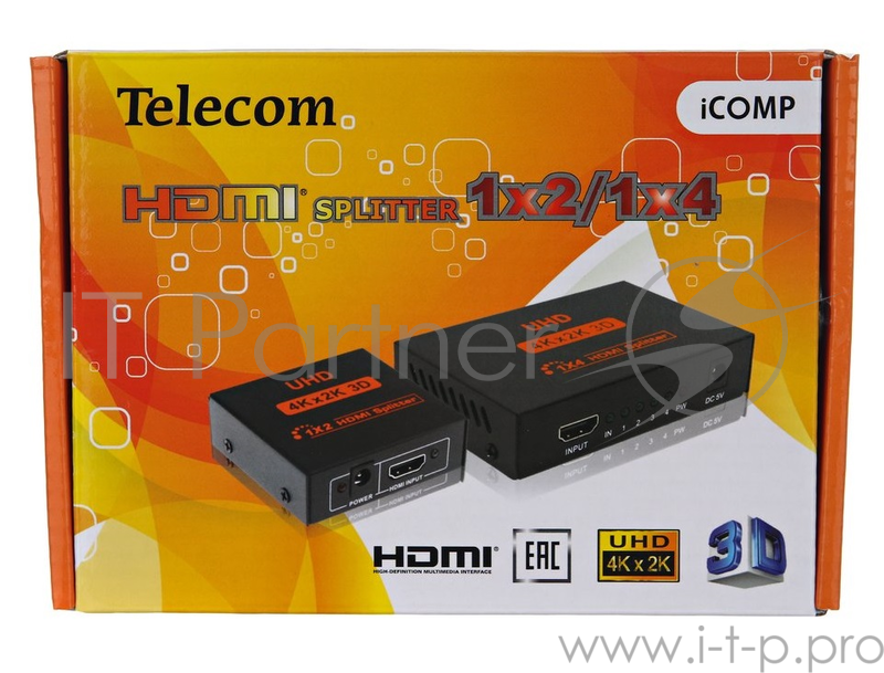 Разветвитель Telecom HDMI 1=>4 4k@30 HZ <TTS7005>