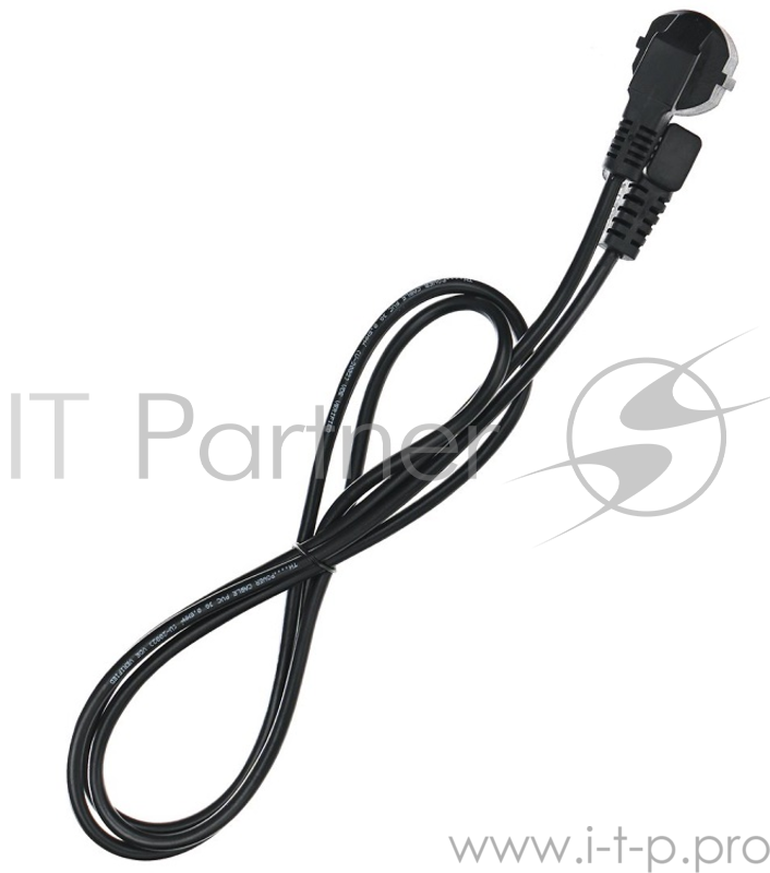 Кабель компьютер - розетка угловой 220V <1.8м> (Европейский стандарт) Telecom <TP021DA-1.8-BK>