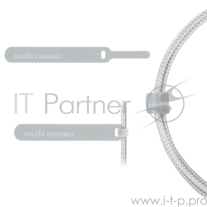 Кабель Moshi Integra USB-C to Lightning. Длина 1,2 м. Цвет серебристый.