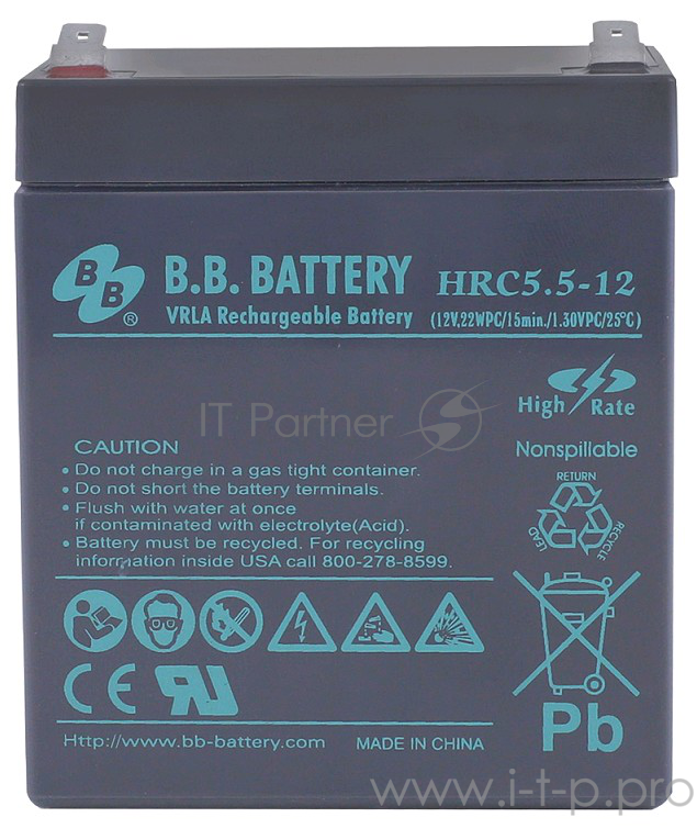 батареи B.B. Battery Аккумулятор HRC 5.5-12 (12V 5Ah )