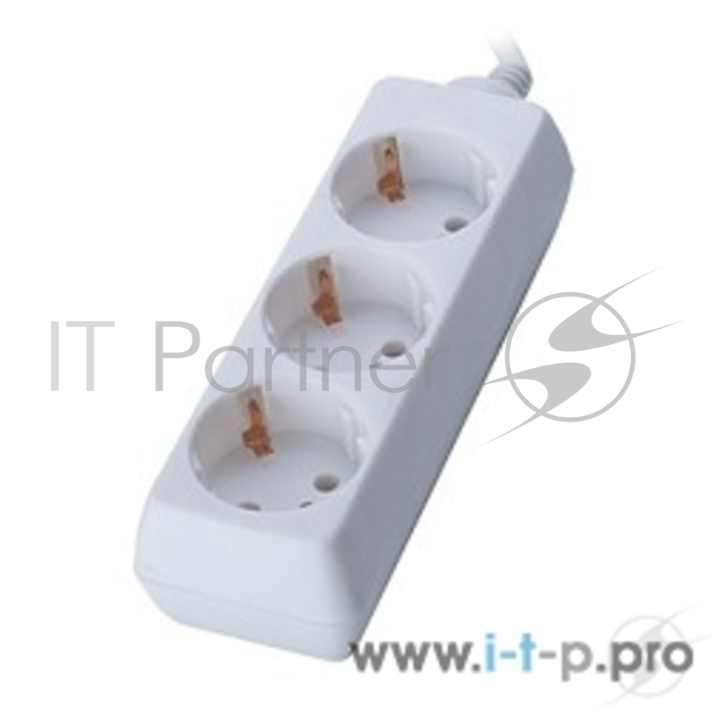 Сетевой фильтр SVEN Удлинитель Standard 3G-3/3m, белый { 3 розетки }