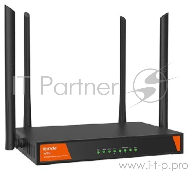 Сетевое оборудование TENDA W15E Маршрутизатор двухдиапазонный АС1200, порта 1-4 WAN, 1-4 LAN, металлический корпус