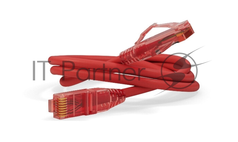 Патч-корд Hyperline PC-LPM-UTP-RJ45-RJ45-C5e-0.3M- Патч-корд U/UTP, Cat.5е, LSZH, 0.3 м, красный