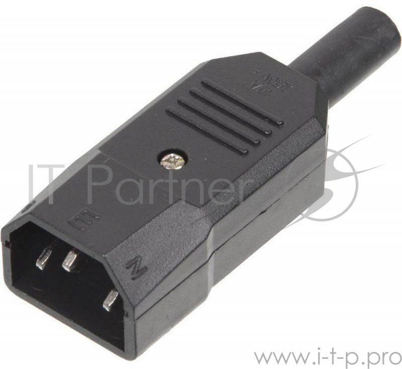 Вилка Lanmaster LAN-IEC-320-C14/90 угловая