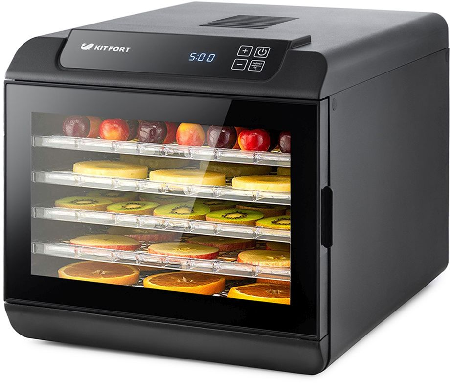 Сушка для фруктов и овощей Kitfort КТ-1905 5под. 500Вт черный