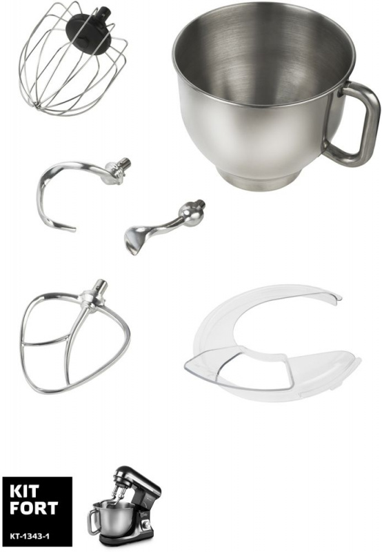 Миксер стационарный Kitfort КТ-1343-1 1000Вт черный/серый