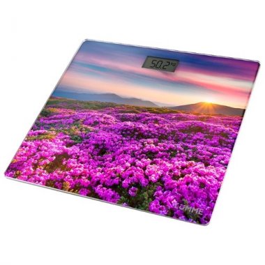 Весы напольные электронные LUMME LU-1328 рисунок цветочное поле