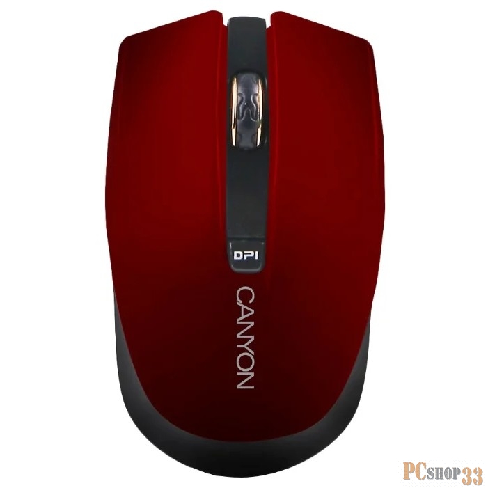 CANYON CNS-CMSW5R {wireless Optical Mouse with 4 buttons, Optical 800/1200/1600, power saving technology, 2.4GHz, Black}