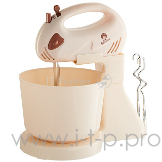 Миксер ВАСИЛИСА ВА-502Н с чашей светло-розовый: 180 Вт, чаша 2л, 7 скоростных режимов (Россия)(6)