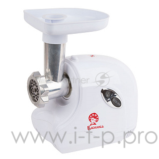 Электрическая мясорубка ВАСИЛИСА М5-250. Мощность 1500 Вт. Реверс, автомат. отключ. при забивании горловины, металич. привод шнека, система защиты двигат. от перегрева.)