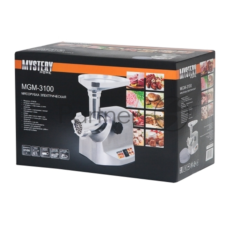 Мясорубка Mystery MGM-3100 3100Вт серебристый
