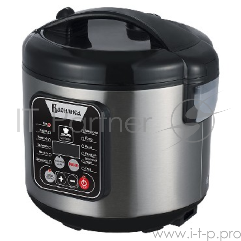 Мультиварка ВАСИЛИСА ВА-6001 Номинальная мощность 900 Вт. Объем чаши 5 л. Макс. температура приготовления 160°С. Регулируемое время приготовления 5минут - 12ч. Корпус из нерж. стали. Съемная кастрюля с антипригарным покрытием. Съемный контейнер для с