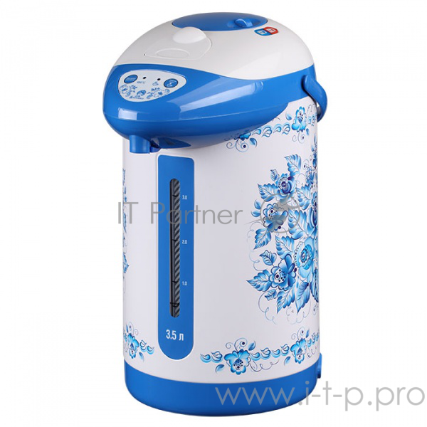 Термопот ВАСИЛИСА ВА-5001 Гжель (6): 750 Вт, 3,5 л,3 способа подачи воды (Россия)