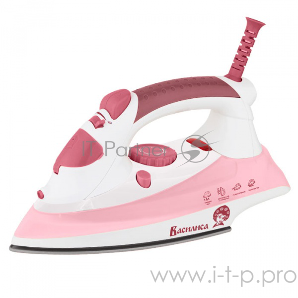 Утюг ВАСИЛИСА У5-2000 белый с темно-розовым