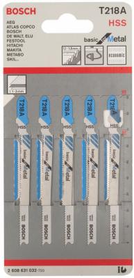 Пилки для лобзика Bosch 2608631032 5 шт. T 218 А, HSS