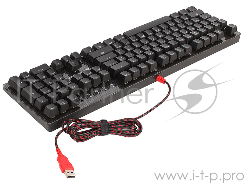 Клавиатура A4 Bloody B800 серый/черный USB Gamer LED