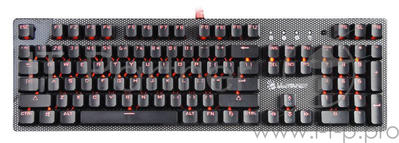 Клавиатура A4 Bloody B800 серый/черный USB Gamer LED