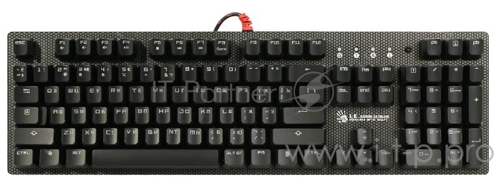 Клавиатура A4 Bloody B800 серый/черный USB Gamer LED