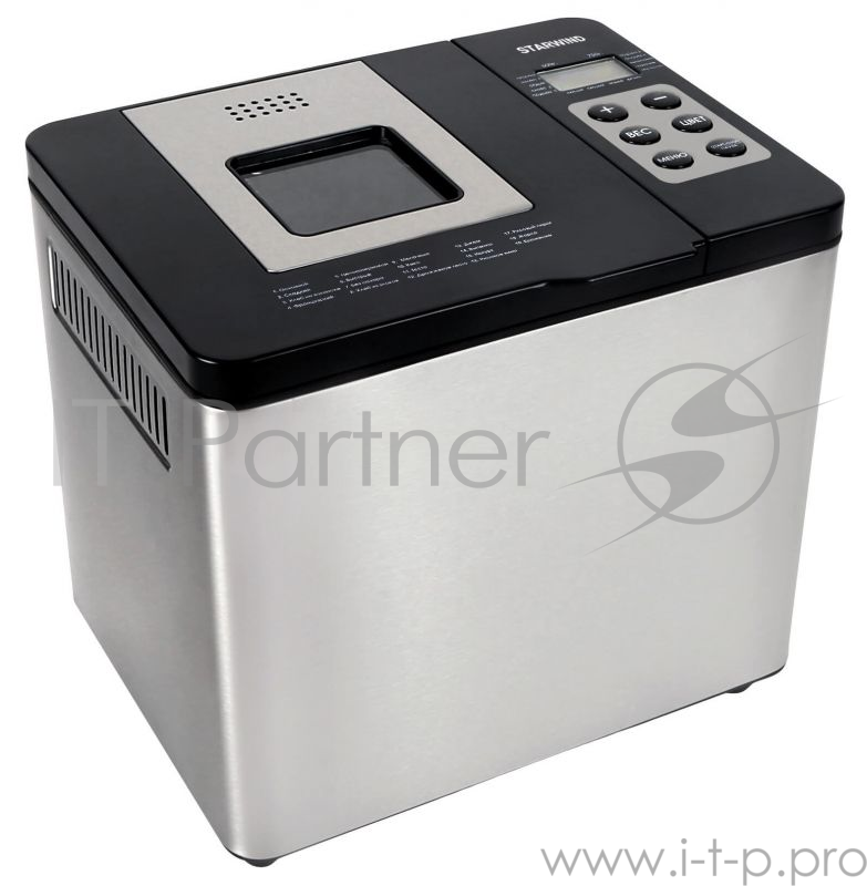 Хлебопечь Starwind SBR4163 550Вт черный/серебристый