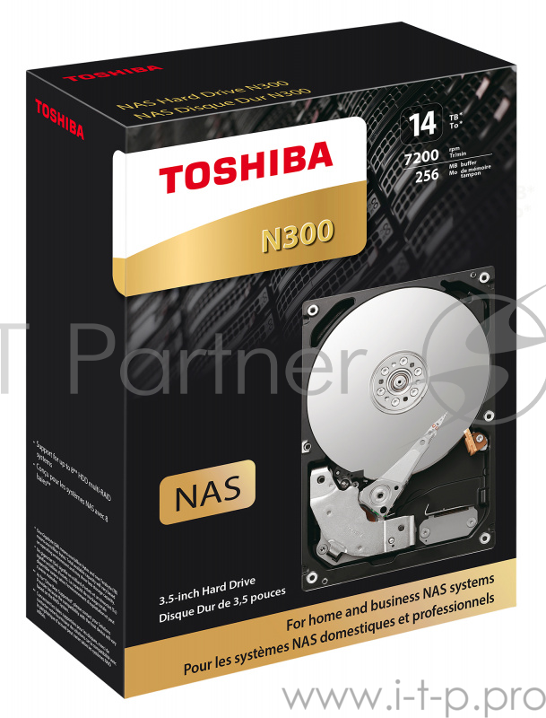 Жесткий диск Toshiba SATA-III 14Tb HDWG21EEZSTA NAS N300 (7200rpm) 256Mb 3.5 Rtl