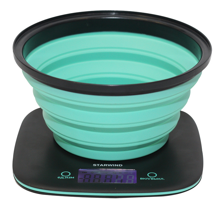 Весы кухонные электронные Starwind SSK5572 макс.вес:5кг темно-серый/бирюзовый