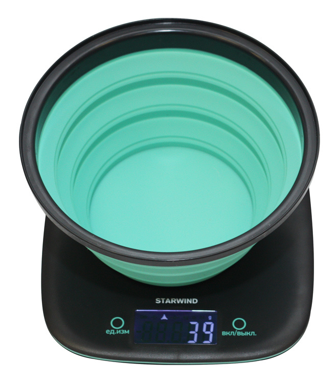 Весы кухонные электронные Starwind SSK5572 макс.вес:5кг темно-серый/бирюзовый