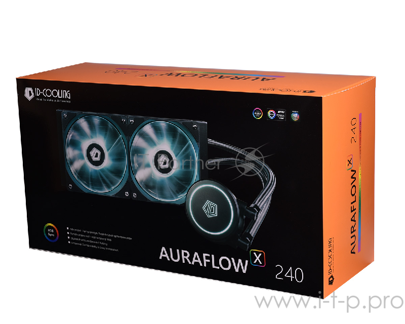 Система водяного охлаждения ID-Cooling AURAFLOW X 240 (Black/RGB) 250W AURA Sync all Intel/AMD
