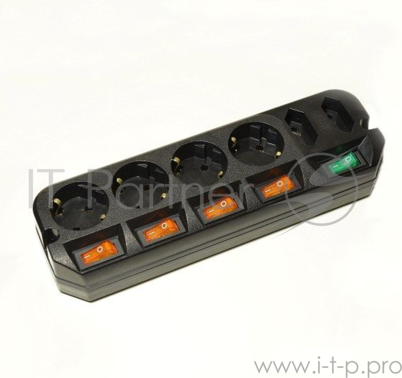 Сетевой удлинитель Most A10 1.6м (6 розеток) черный (пакет ПЭ)