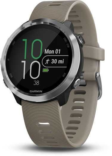 Смарт-часы Garmin Forerunner 645 Sandstone 42.5мм 1.2 TFT черный/серебристый (010-01863-11)