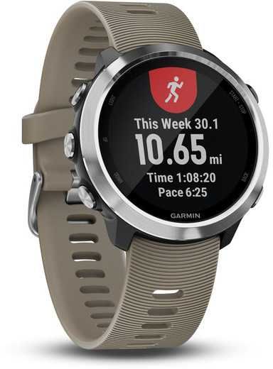 Смарт-часы Garmin Forerunner 645 Sandstone 42.5мм 1.2 TFT черный/серебристый (010-01863-11)