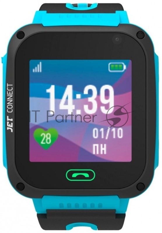 Смарт-часы Jet Kid Connect 45мм 1.44 TFT черный/голубой (CONNECT BLUE)