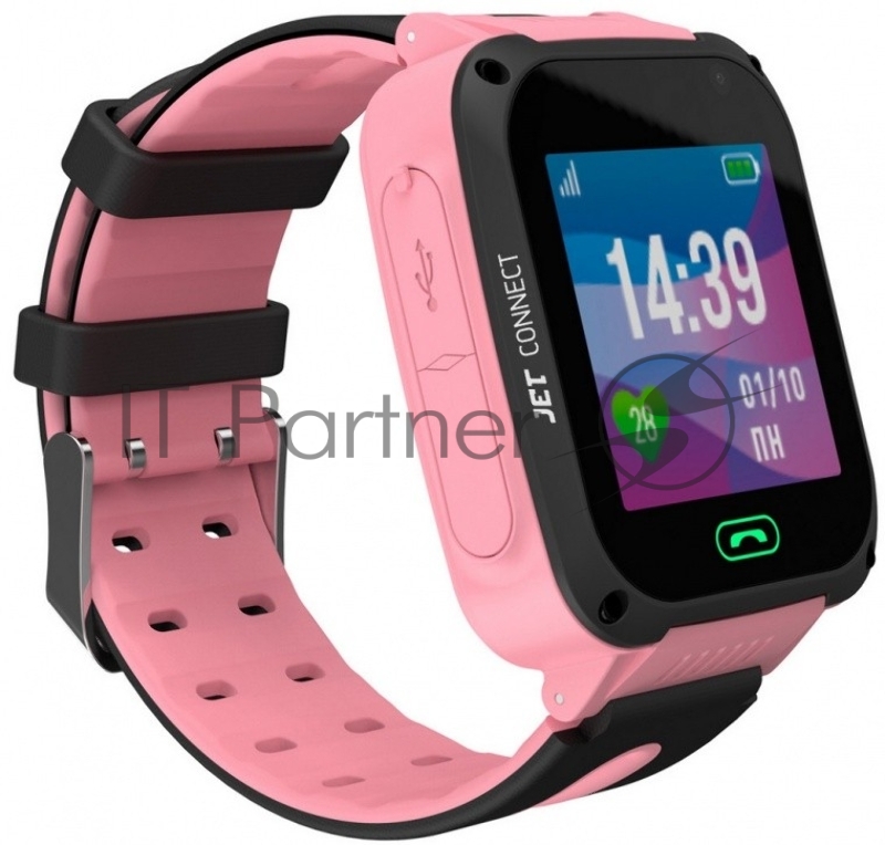 Смарт-часы Jet Kid Connect 45мм 1.44 TFT черный/розовый (CONNECT PINK)