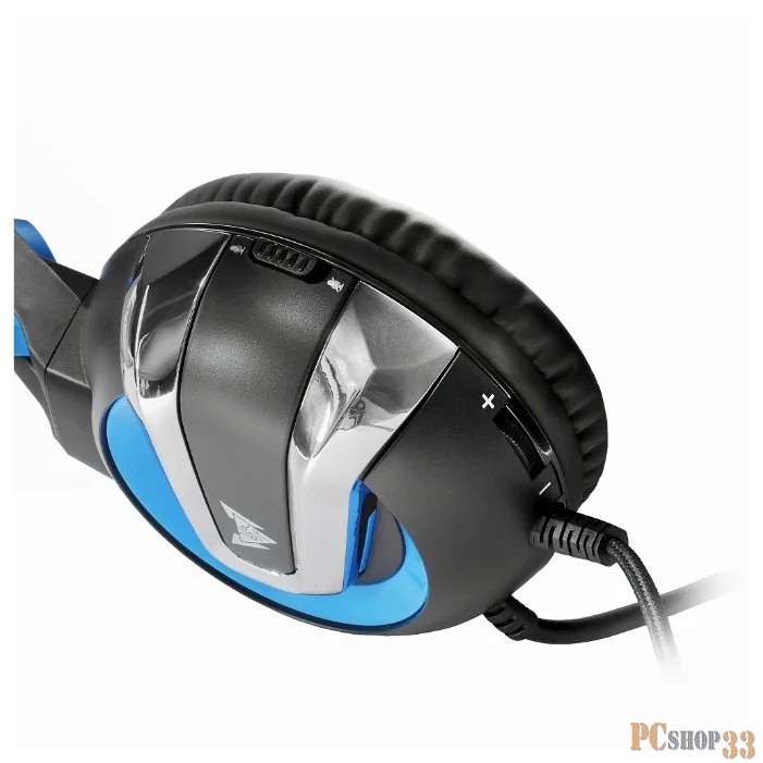 CROWN CMGH-3101 Black&blue (Виртуальный звук 7.1, Подключение USB,Частотныи? диапазон: 20Гц-20,000 Гц ,Кабель 3.2м