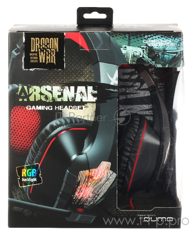 Qumo Arsenal GHS 0016, стереогарнитура, подсветка, USB