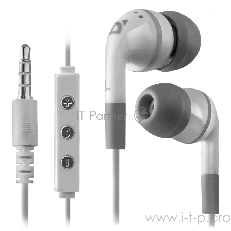 Гарнитура Defender Pulse-451 White , для IPhone 4-пин 3,5 мм jack, плоск. 1,2м