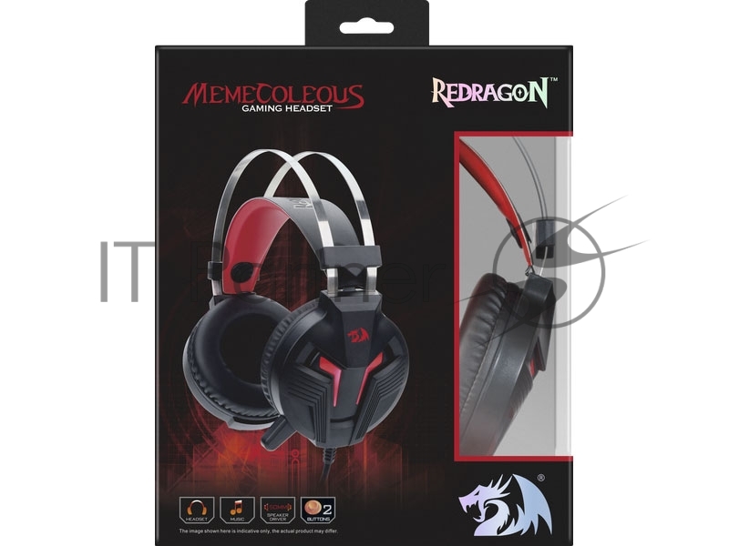 Гарнитура Redragon Memecoleous черный+красный, кабель 1.8 м