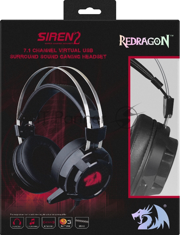 Гарнитура Redragon Siren 2 объемный звук 7.1, кабель 2 м