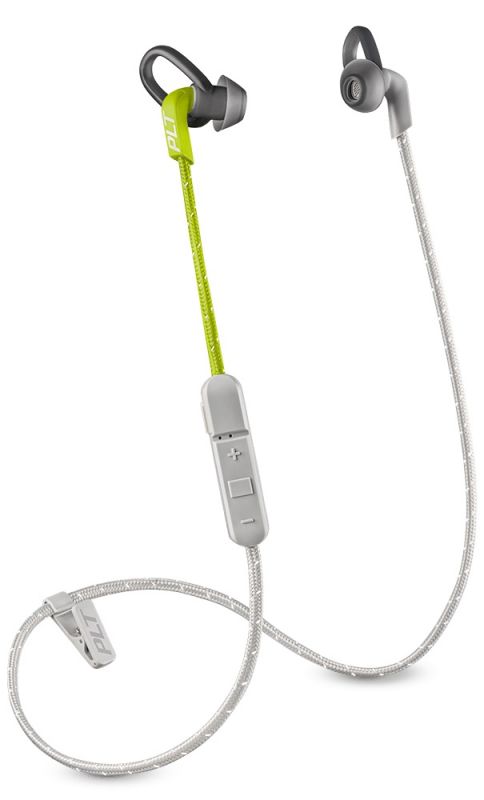 Гарнитура вкладыши Plantronics BackBeat Fit 305 серый/лайм беспроводные bluetooth (в ушной раковине)
