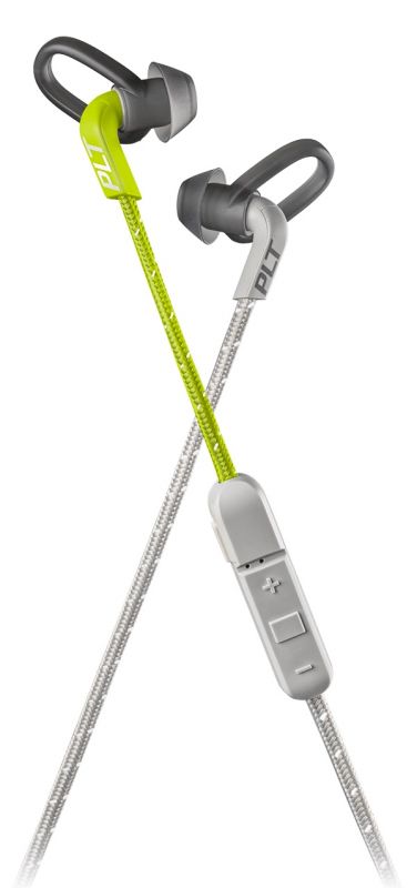 Гарнитура вкладыши Plantronics BackBeat Fit 305 серый/лайм беспроводные bluetooth (в ушной раковине)