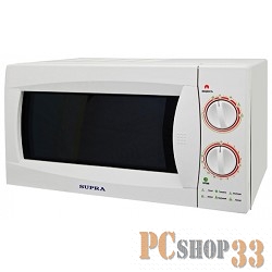Микроволновая печь Микроволновые печи SUPRA MWS-1806MW, 18 л, 700 Вт,соло, механика, белая