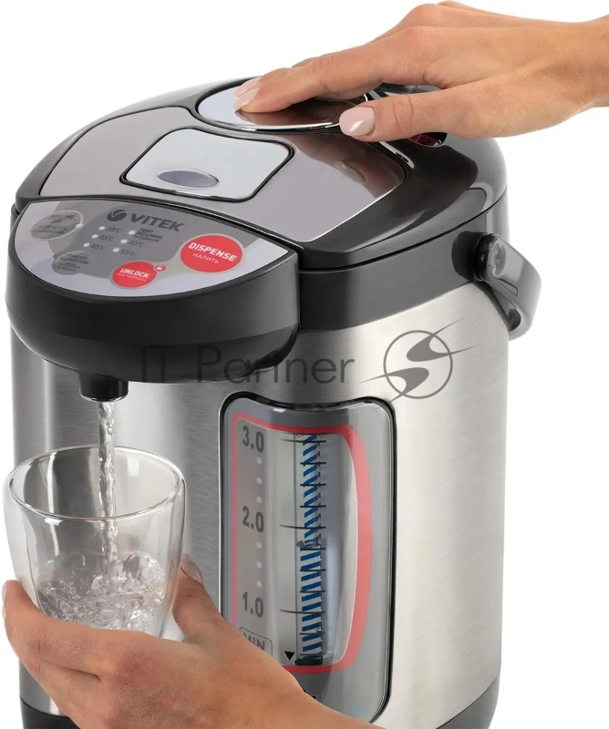 Чайник Термочайник VITEK VT-1188(GY) (750Вт, 4 л, нерж.3 режима)