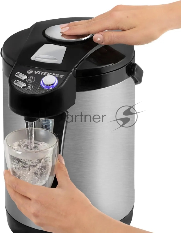 Чайник Термочайник VITEK VT-1189(BK) (750Вт, 3,8 л,нерж.3 режима)
