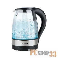 Чайник Чайник VITEK VT-7008(TR) 2200Вт, 1.7 л., материал корпуса стекло.