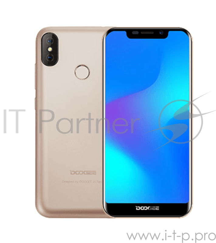 Смартфон Doogee Doogee X70 Gold, 5.5 19:9 540x1132, 1.3GHz, 4 Core, 2GB RAM, 16GB, up to 128GB flash, 5Mpix+8Mpix/5Mpix, 2 Sim, 2G, 3G, BT, Wi-Fi, GPS, Micro-USB, 4000mAh, Android 8.1, 167g, 144x68.8x11.1
