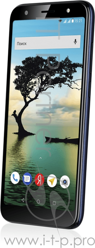 Телефон сотовый Fly Slimline Blue black, 5.45 18:9 1440x720, 1.3GHz, 4 Core, 1GB RAM, 8GB, up to 64GB flash, 8Mpix/5Mpix, 2 Sim, 2G, 3G, LTE, BT v4.0, WiFi 802.11 a/b/g/n, GPS, Micro-USB, 2500mAh, Android 7.0, 146g, 149x70.9x8.6