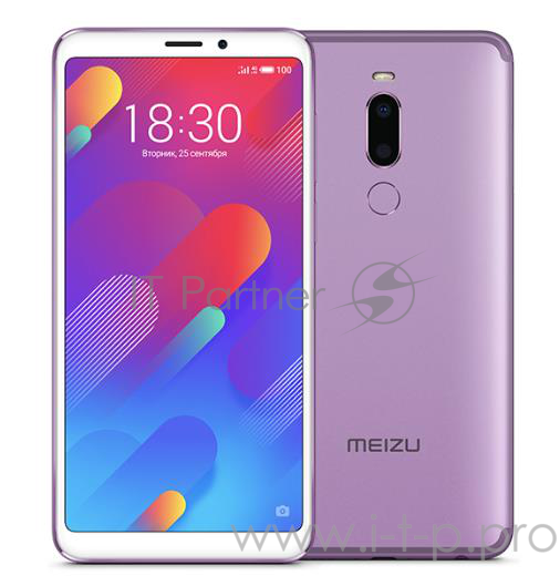 Смартфон MEIZU M8 Purple, 5.7 1440x720, 2.0GHz, 8 Core, 4GB RAM, 64GB, 12Mpix+5Mpix/5Mpix, 2 Sim, 2G, 3G, LTE, IRDA, BT v5.0, WiFi 802.11 a/b/g/n, GPS, Glonass, Micro-USB, 3100mAh, 159g, 147.5x72.7x8.1
